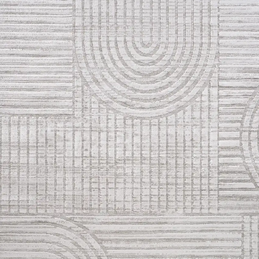 Gray Abstract Geometric Distressed Area Rug Photo 6