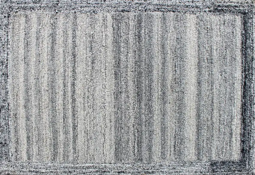 Gray Abstract Hand Tufted Non Skid Area Rug Photo 8
