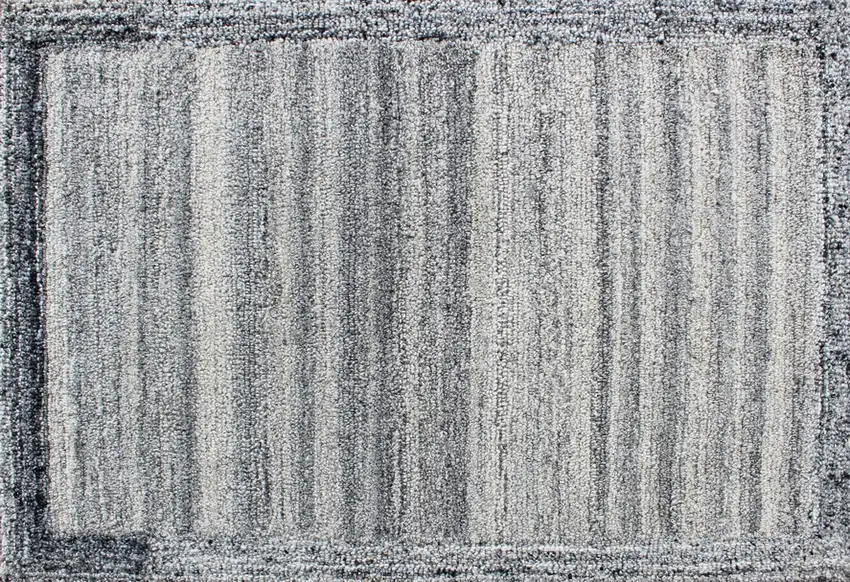 Gray Abstract Hand Tufted Non Skid Area Rug Photo 6