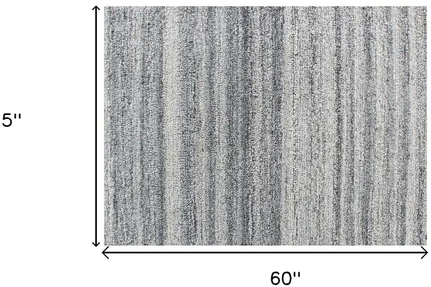 Gray Abstract Hand Tufted Non Skid Area Rug Photo 3