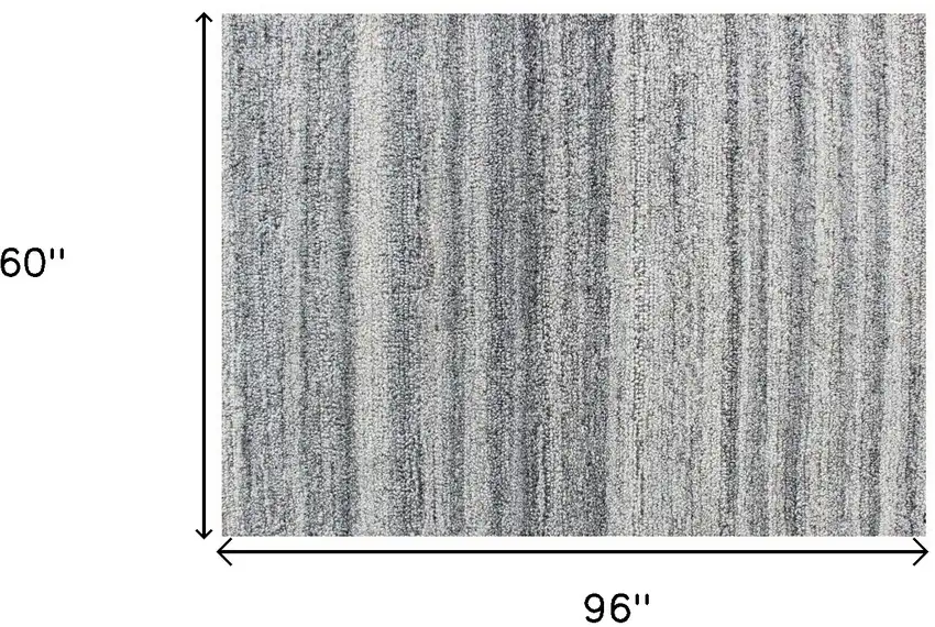Gray Abstract Hand Tufted Non Skid Area Rug Photo 9