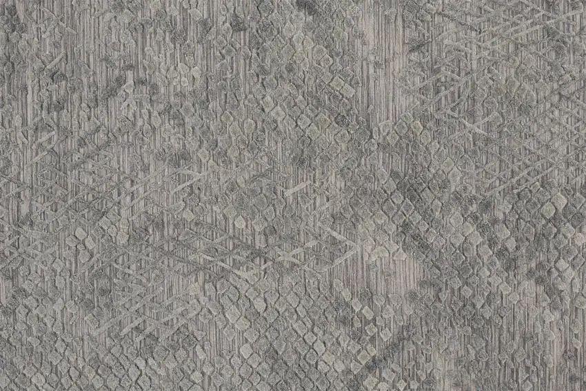 Gray Abstract Hand Woven Area Rug Photo 8
