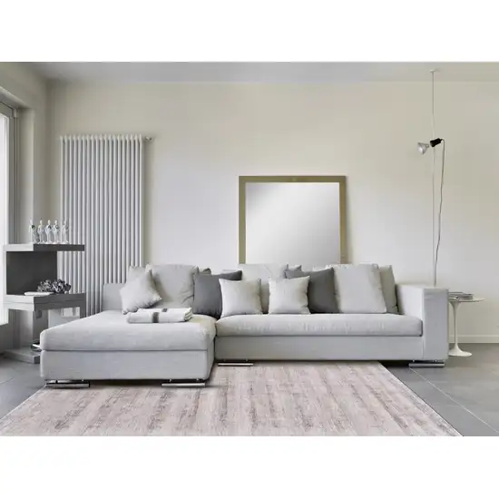 Gray Abstract Hand Woven Area Rug Photo 5