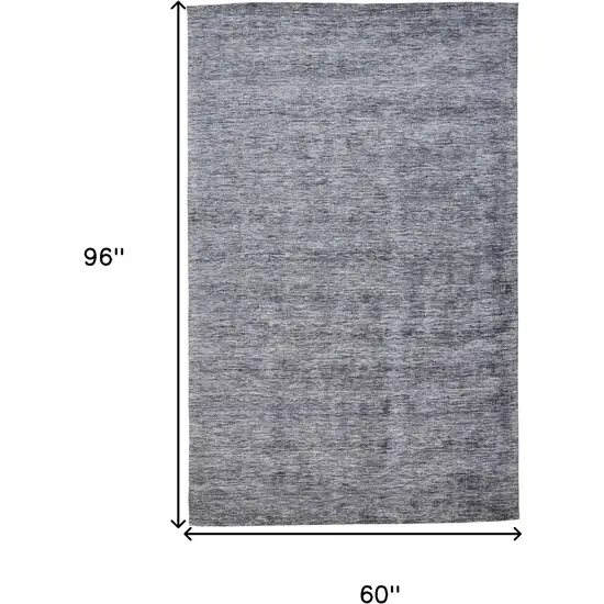 Gray Abstract Hand Woven Area Rug Photo 3