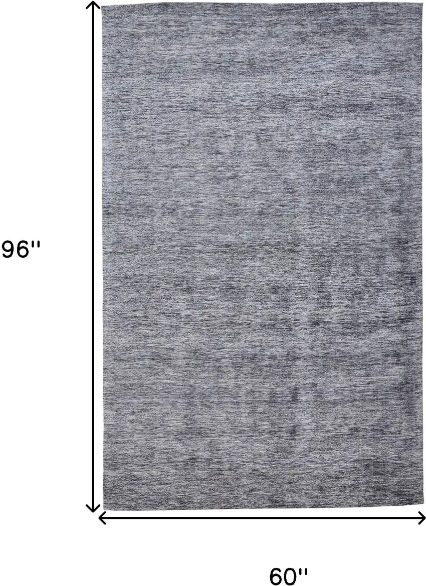 Gray Abstract Hand Woven Area Rug Photo 3