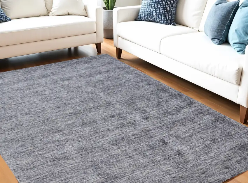Gray Abstract Hand Woven Area Rug Photo 1