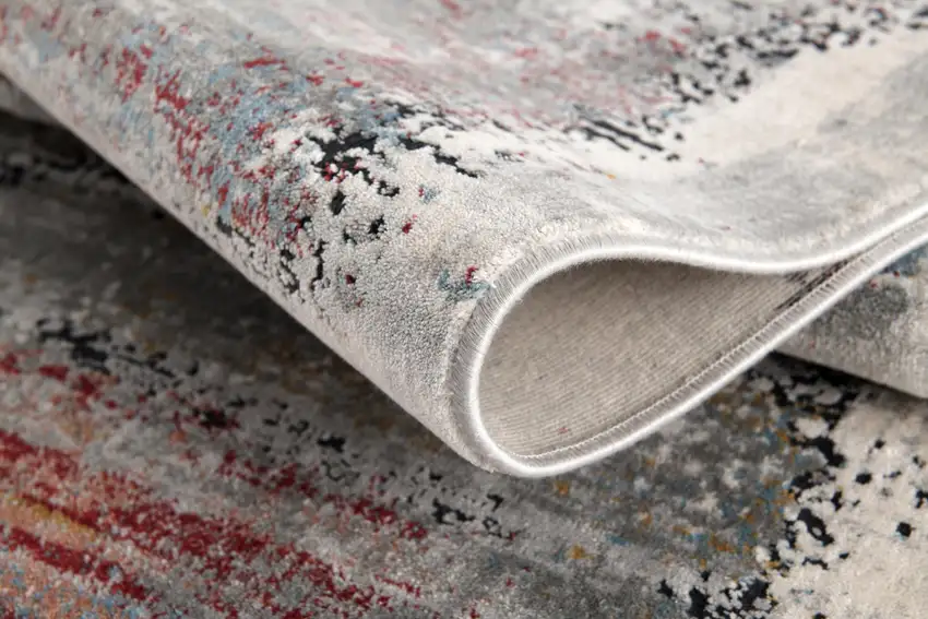 Gray Abstract Irregular Blocks Area Rug Photo 8