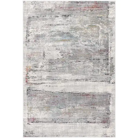 Gray Abstract Irregular Blocks Area Rug Photo 3