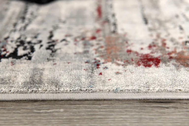Gray Abstract Irregular Blocks Area Rug Photo 1