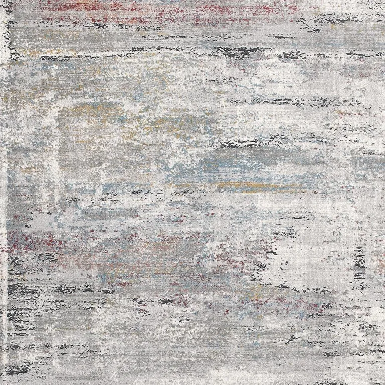 Gray Abstract Irregular Blocks Area Rug Photo 4