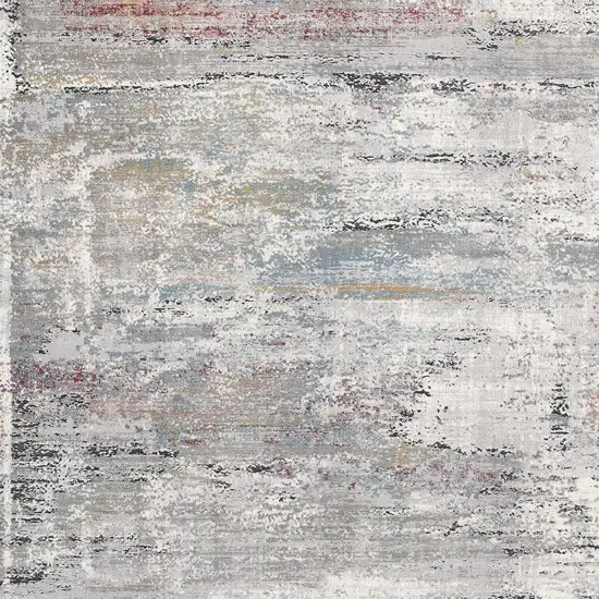 Gray Abstract Irregular Blocks Area Rug Photo 4