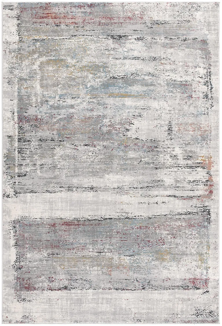 Gray Abstract Irregular Blocks Area Rug Photo 3