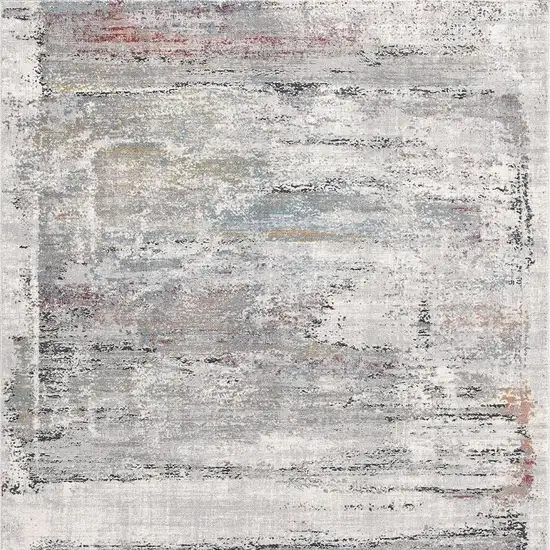 Gray Abstract Irregular Blocks Area Rug Photo 6