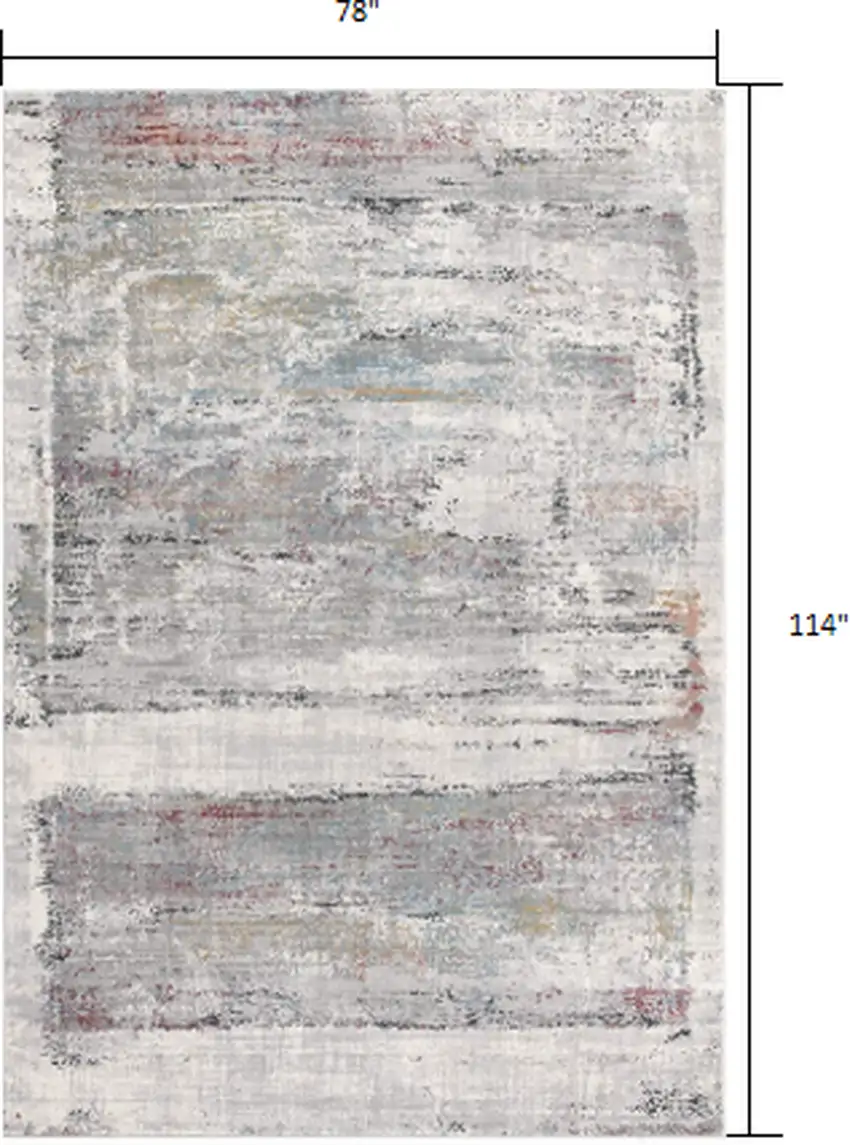 Gray Abstract Irregular Blocks Area Rug Photo 2
