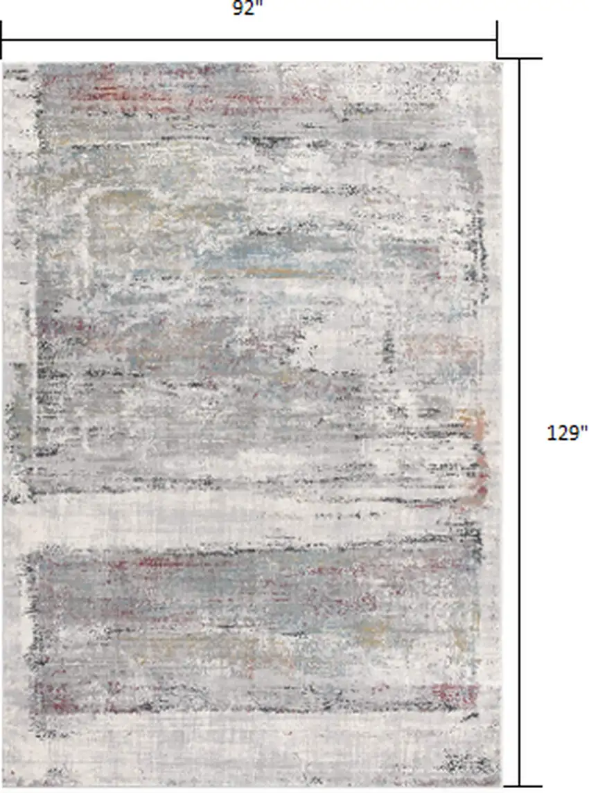 Gray Abstract Irregular Blocks Area Rug Photo 2