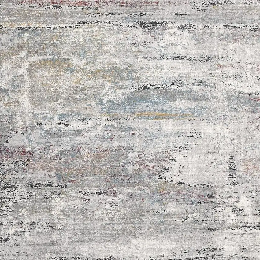 Gray Abstract Irregular Blocks Area Rug Photo 4