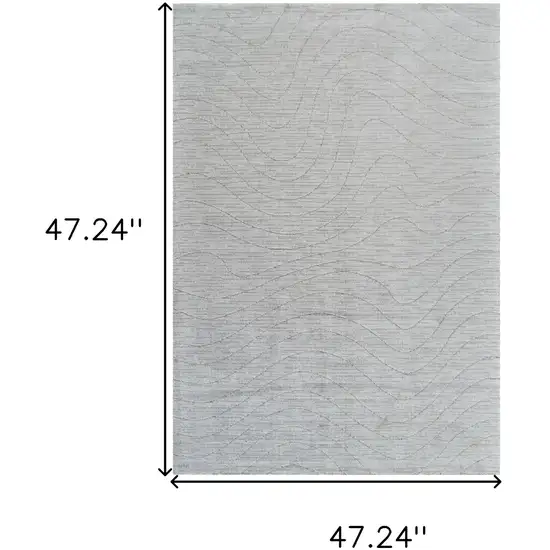 Gray Abstract Non Skid Area Rug Photo 5