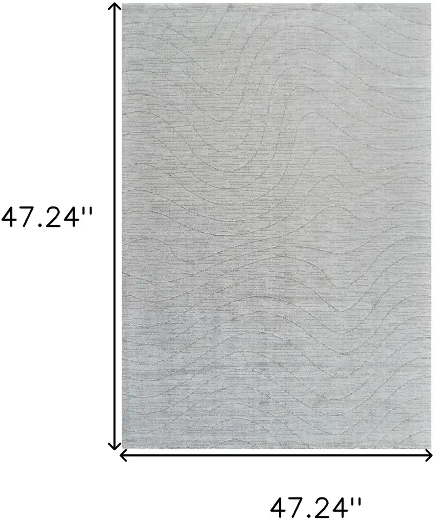 Gray Abstract Non Skid Area Rug Photo 5