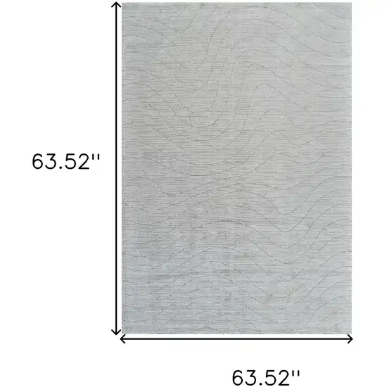 Gray Abstract Non Skid Area Rug Photo 5