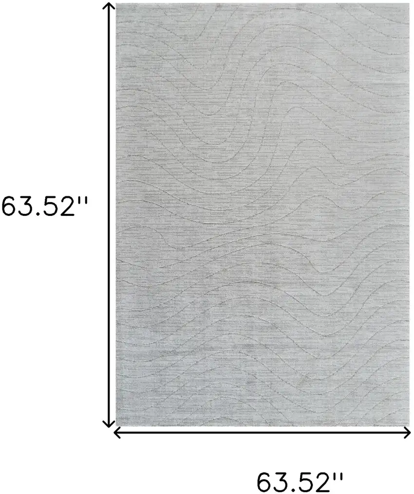 Gray Abstract Non Skid Area Rug Photo 5
