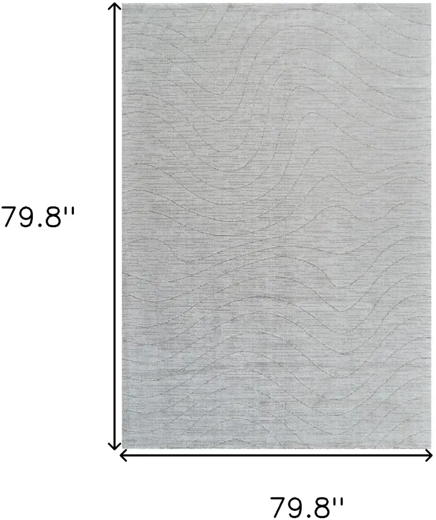 Gray Abstract Non Skid Area Rug Photo 5