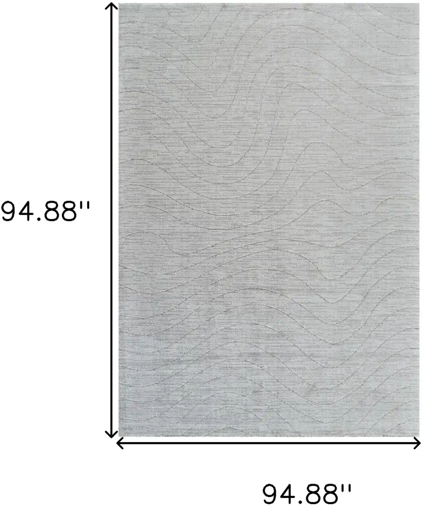 Gray Abstract Non Skid Area Rug Photo 5