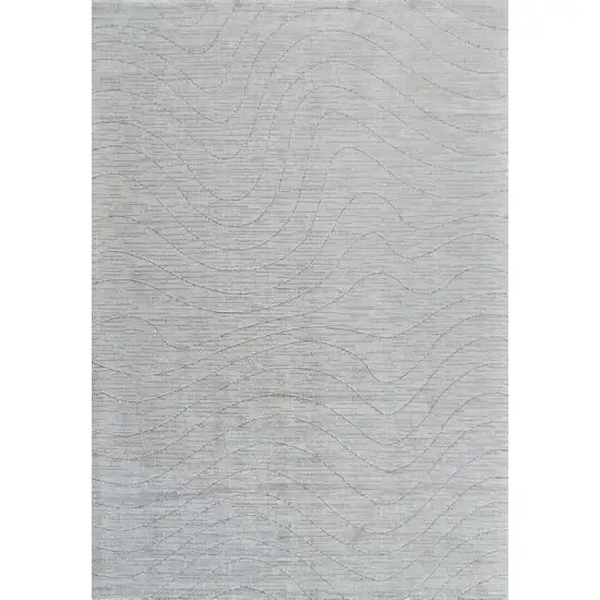 Gray Abstract Non Skid Area Rug Photo 2