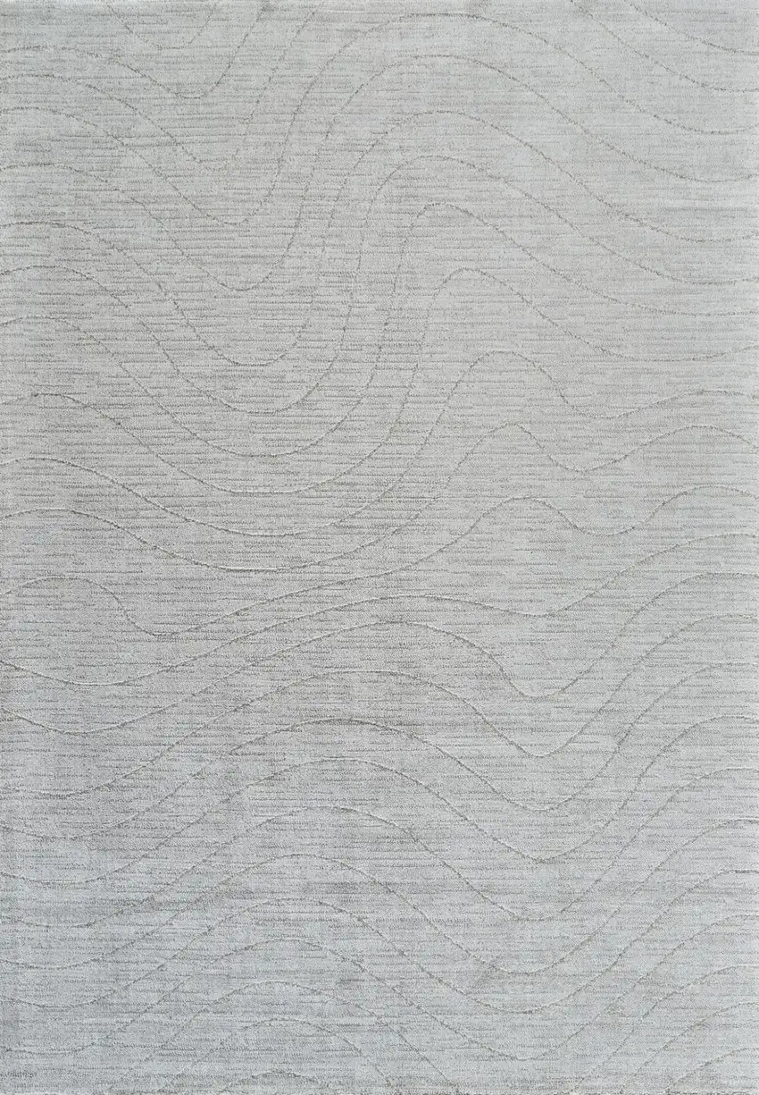 Gray Abstract Non Skid Area Rug Photo 2