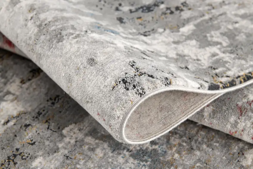 Gray Abstract Pattern Area Rug Photo 6