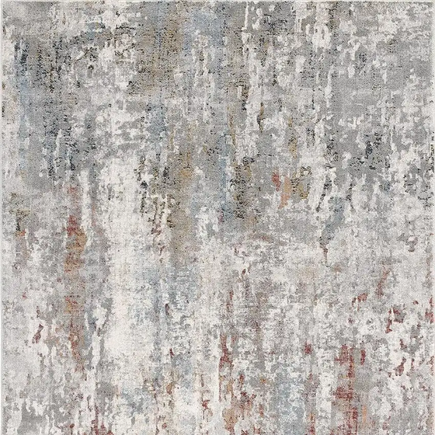 Gray Abstract Pattern Area Rug Photo 9