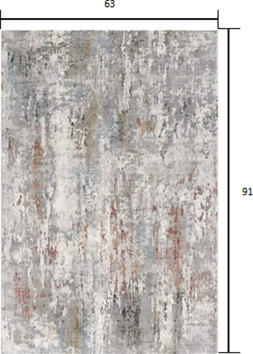 Gray Abstract Pattern Area Rug Photo 3