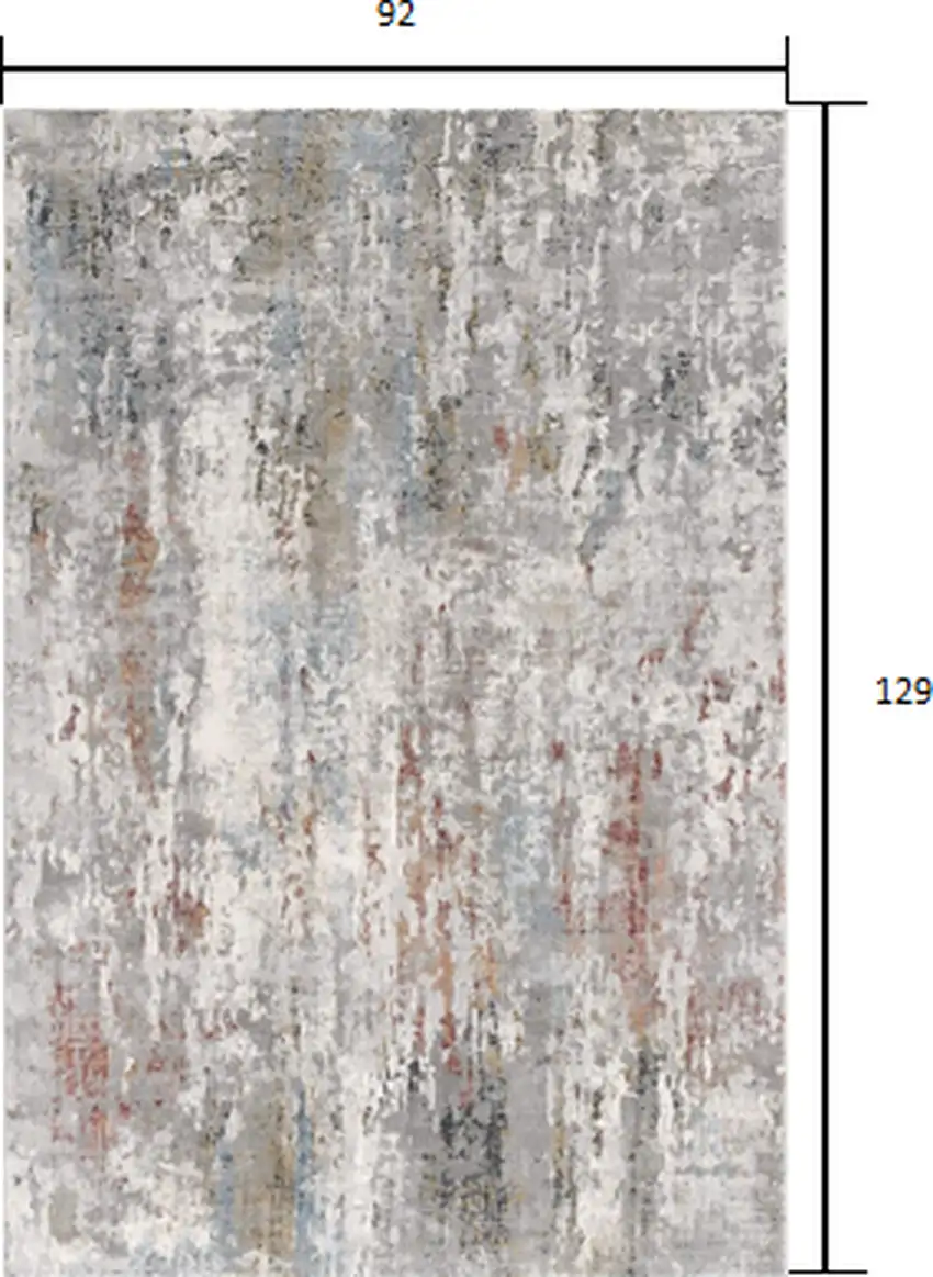 Gray Abstract Pattern Area Rug Photo 3