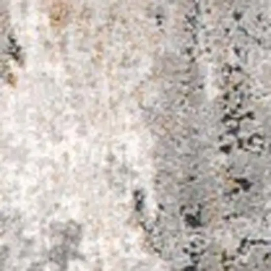 8' Gray and Ivory Abstract Power Loom Runner Rug Photo 5