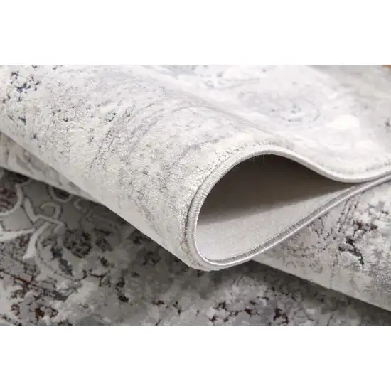 Gray Abstract Patterns Area Rug Photo 8