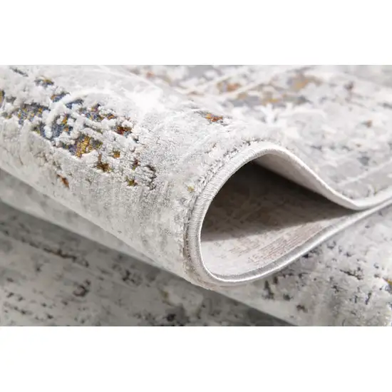Gray Abstract Patterns Area Rug Photo 8