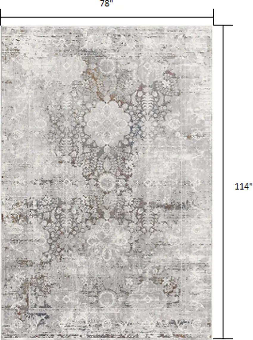 Gray Abstract Patterns Area Rug Photo 1