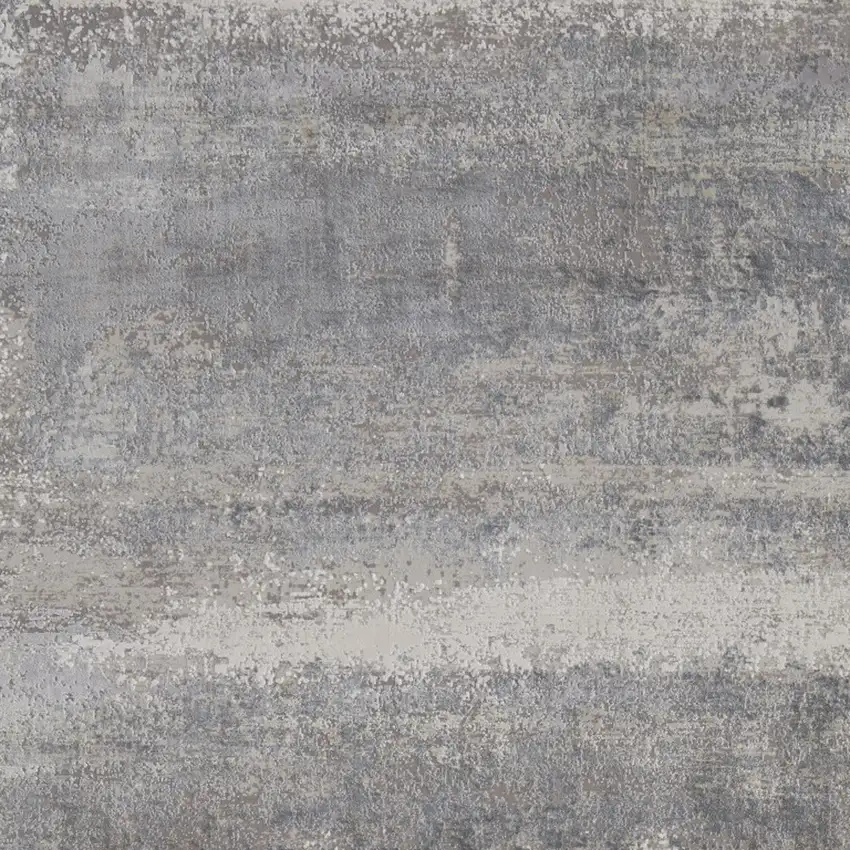Gray Abstract Power Loom Area Rug With Fringe Photo 9