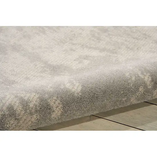 Gray Abstract Power Loom Area Rug Photo 7