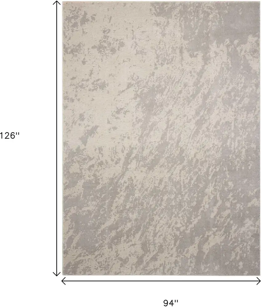 Gray Abstract Power Loom Area Rug Photo 9