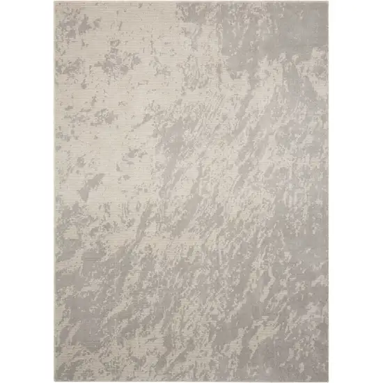 Gray Abstract Power Loom Area Rug Photo 2