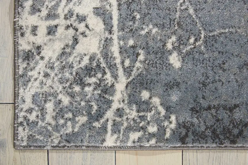 Gray Abstract Power Loom Area Rug Photo 5