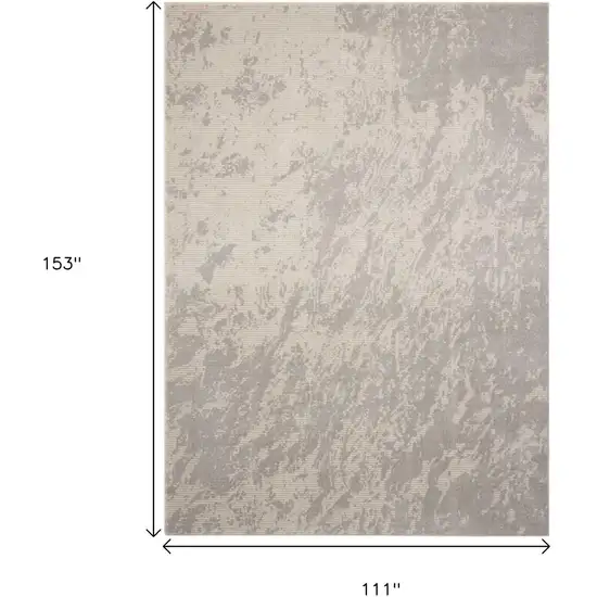 Gray Abstract Power Loom Area Rug Photo 9