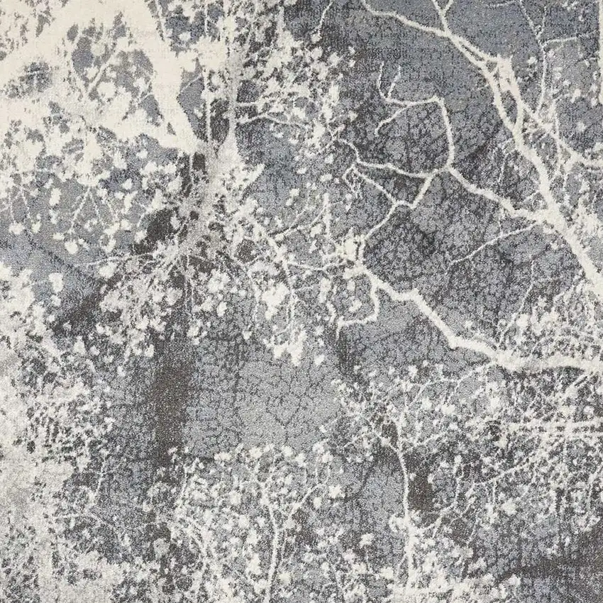 Gray Abstract Power Loom Area Rug Photo 3