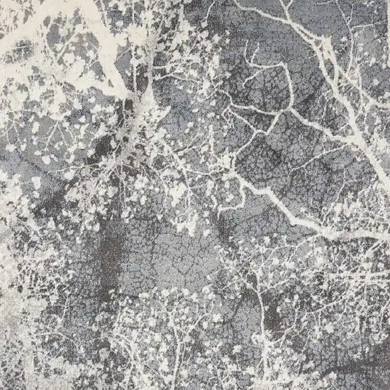 Gray Abstract Power Loom Area Rug Photo 3