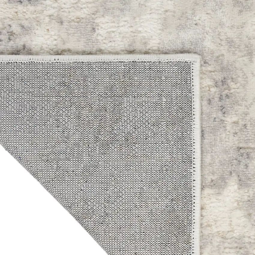 Gray Abstract Power Loom Area Rug Photo 9