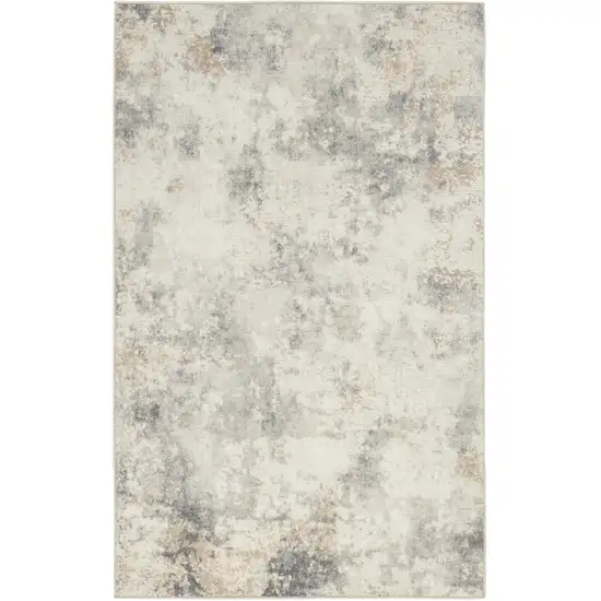Gray Abstract Power Loom Area Rug Photo 7