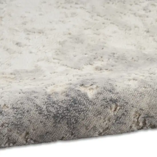 Gray Abstract Power Loom Area Rug Photo 8