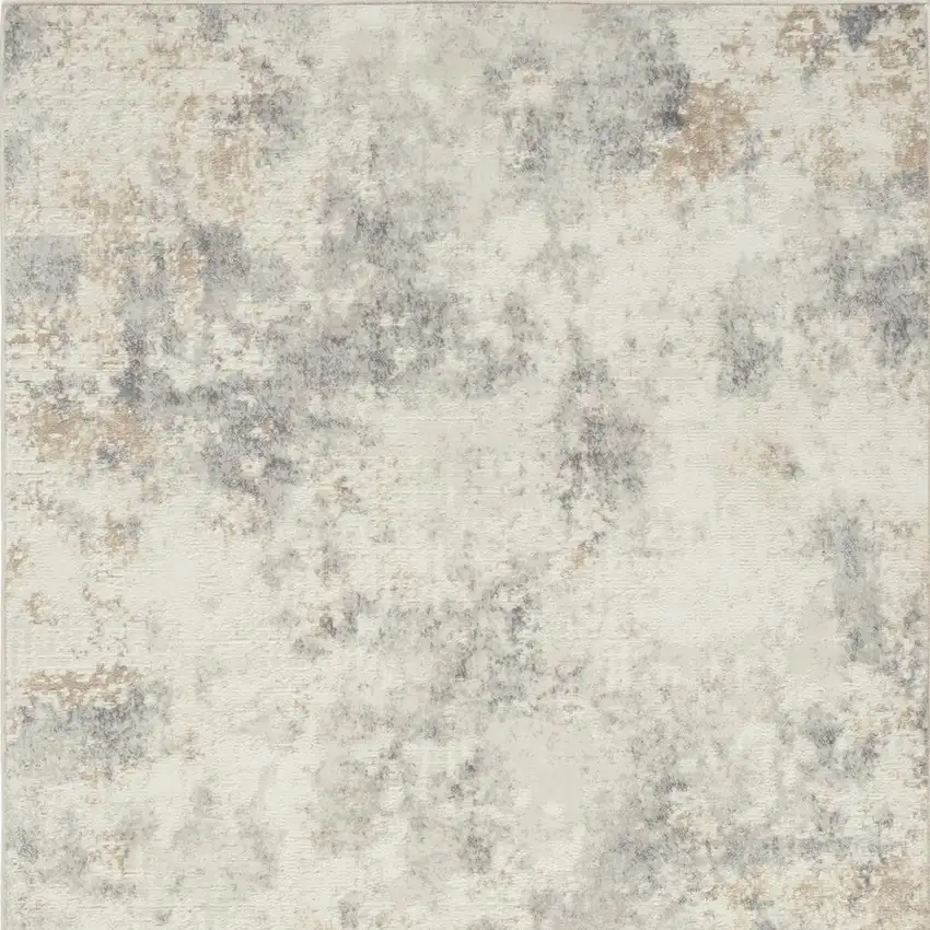 Gray Abstract Power Loom Area Rug Photo 3