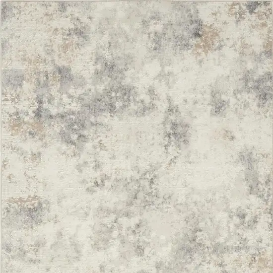 Gray Abstract Power Loom Area Rug Photo 3