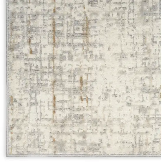 Gray Abstract Power Loom Area Rug Photo 8